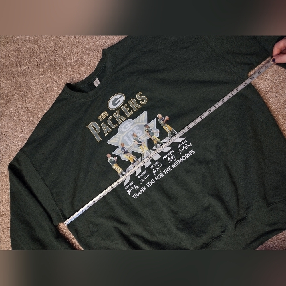 Gildan Green Bay Packers Green Crewneck Sweater 3XL - Picture 8 of 9
